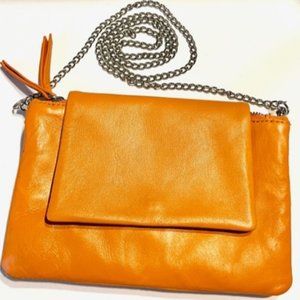 Zara leather small orange crossbody ❤️